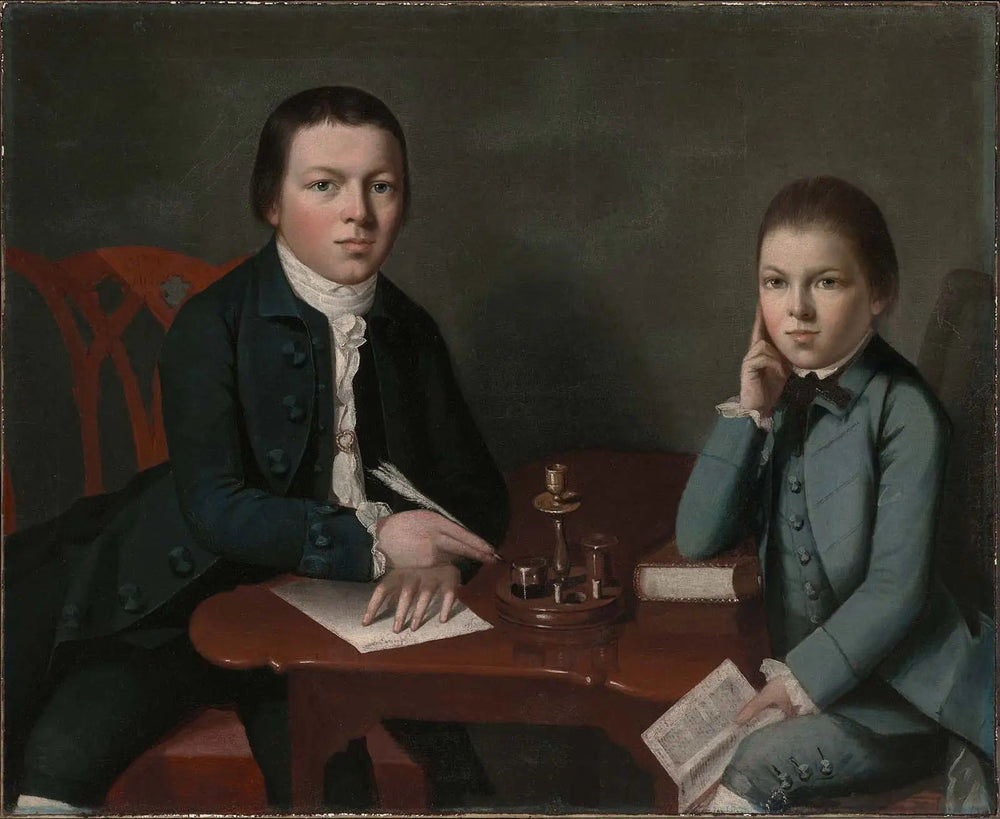Francis Malbone et son frère Saunders - Gilbert Stuart image 1 reproduction artisanale de tableau