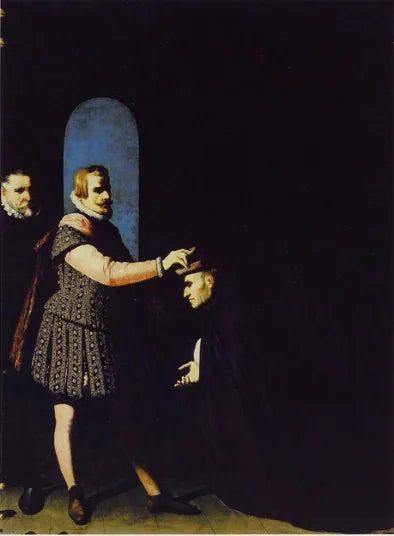 Velj. Fernando Yáñez kieltäytyy Tolentan arkkipiispan piiskurista - Francisco de Zurbarán
