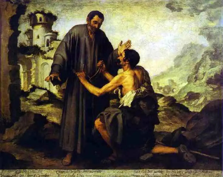 Velj. Junipero ja Köyhä - Bartolomé Esteban Murillo