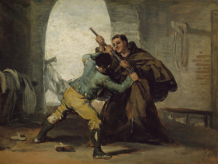 Veljeni Pedro riistää pistoolin El Maragatolta - Francisco de Goya