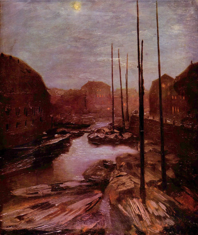 Friedrichsgracht auringonvalossa - Adolph von Menzel