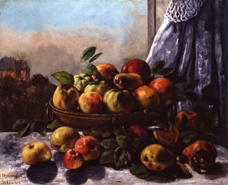 Hedelmiä korissa - Gustave Courbet