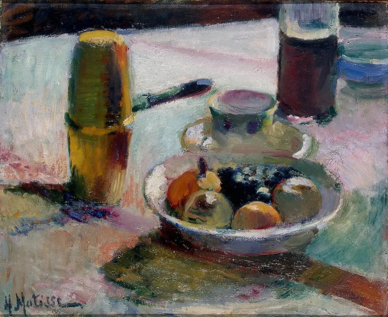 Hedelmät ja kahvinkeitin - Henri Matisse