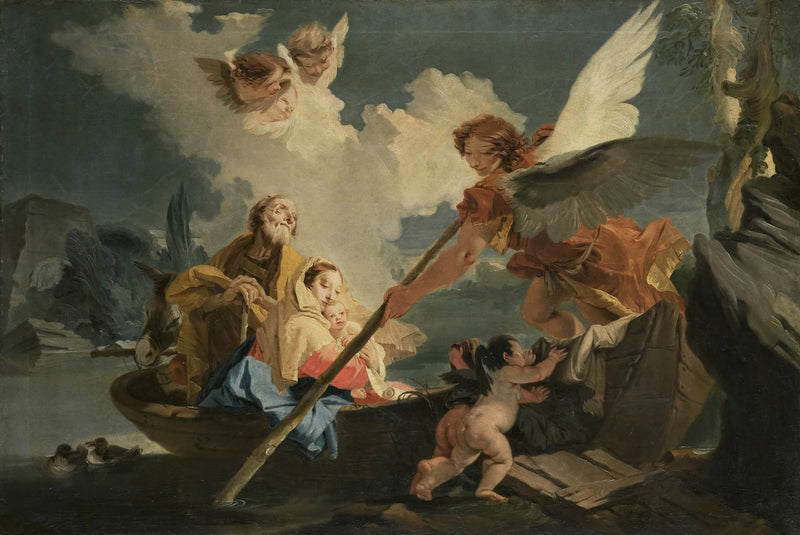 Pakomatka Egyptiin - Giovanni Battista Tiepolo