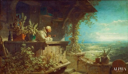 Fumée suspecte - Carl Spitzweg - Reproductions de tableaux et peintures haut de gamme