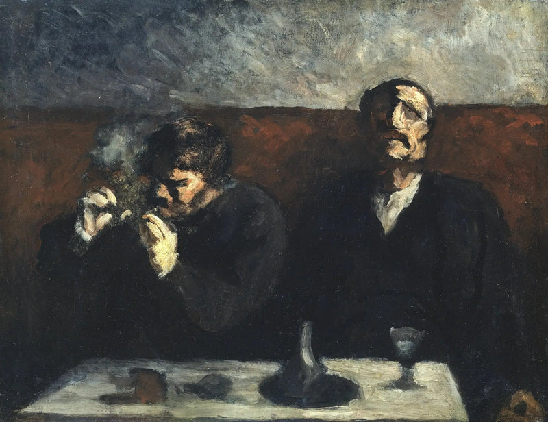 Tupakoiva ja absintinjuoja - Honoré Daumier