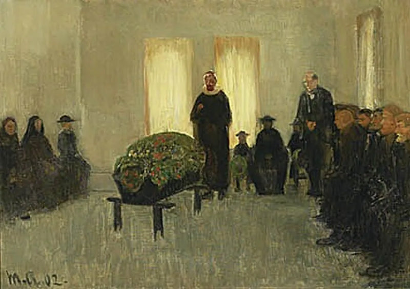Skagenin kalastajan hautajaiset. -Michael Peter Ancher