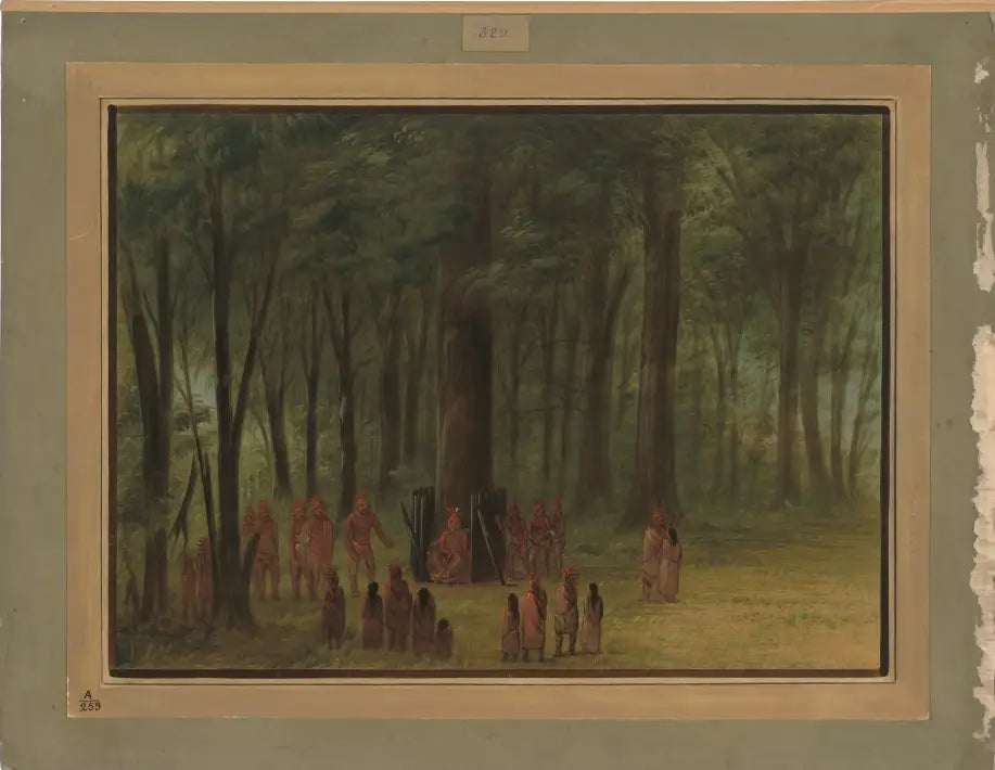 Funérailles de Black Hawk - Saukie - George Catlin - Alpha Reproduction