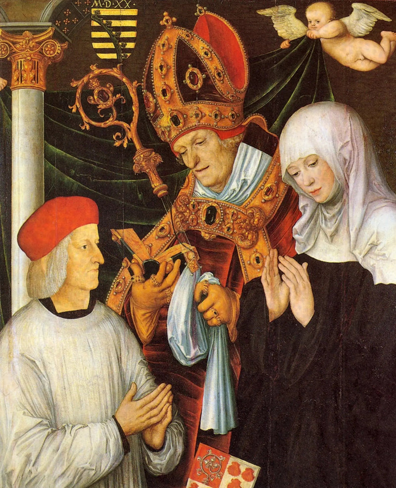 Gabriel d'Eyb, Eichstättin piispa, pyhimysten Wilibaldin ja Walburgan kanssa - Lucas Cranach vanhempi