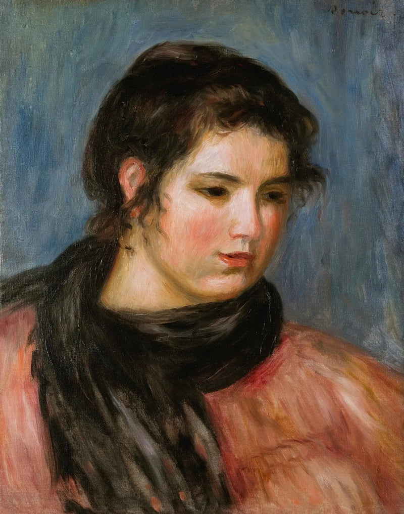Gabrielle mustassa huivissa - Pierre-Auguste Renoir