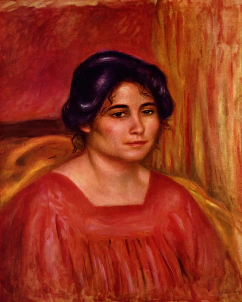 Gabrielle punaisessa mekossa - Pierre-Auguste Renoir