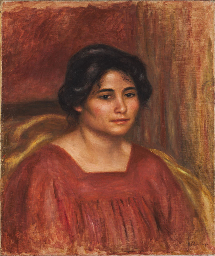 Gabrielle punaisessa mekossa - Pierre-Auguste Renoir