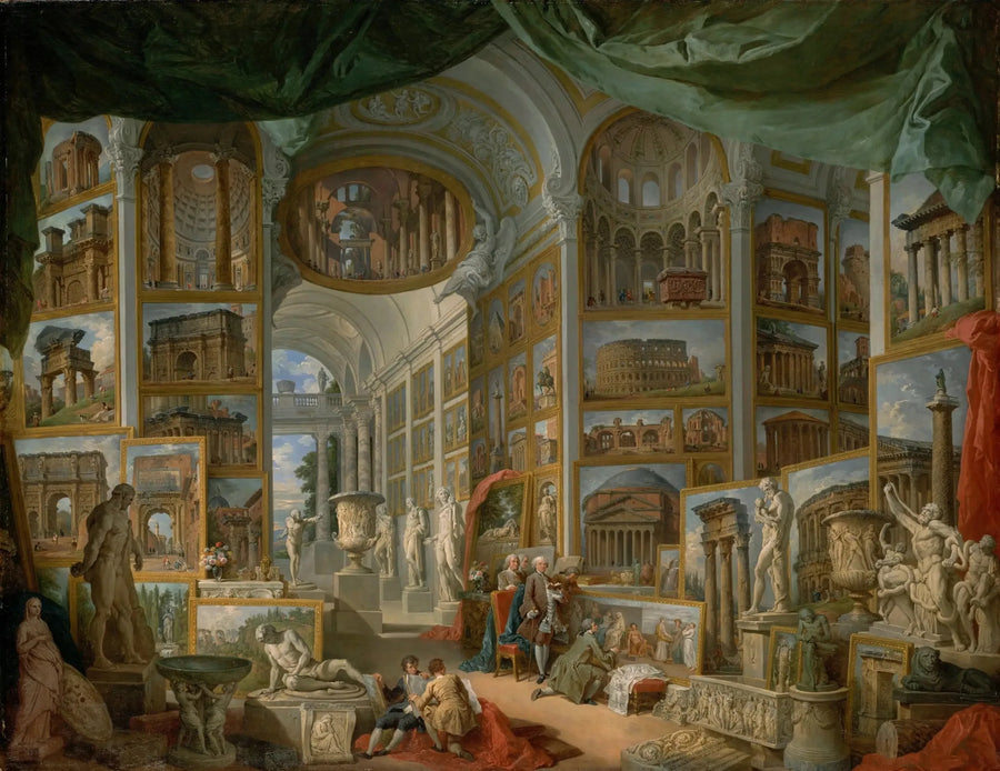 Antiikin Rooman näkymägaleria - Giovanni Paolo Panini