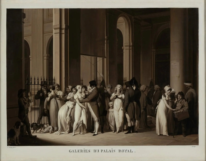 Palais-Royalin galleriat - Louis-Léopold Boilly