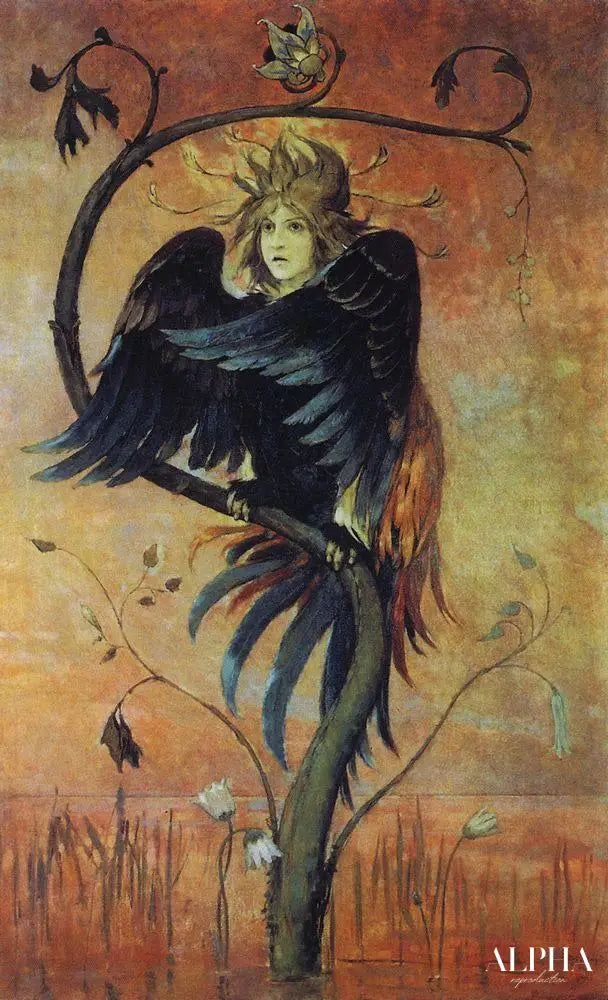 Gamaun, l'oiseau prophétique - Viktor Vasnetsov - Reproductions de tableaux et peintures haut de gamme