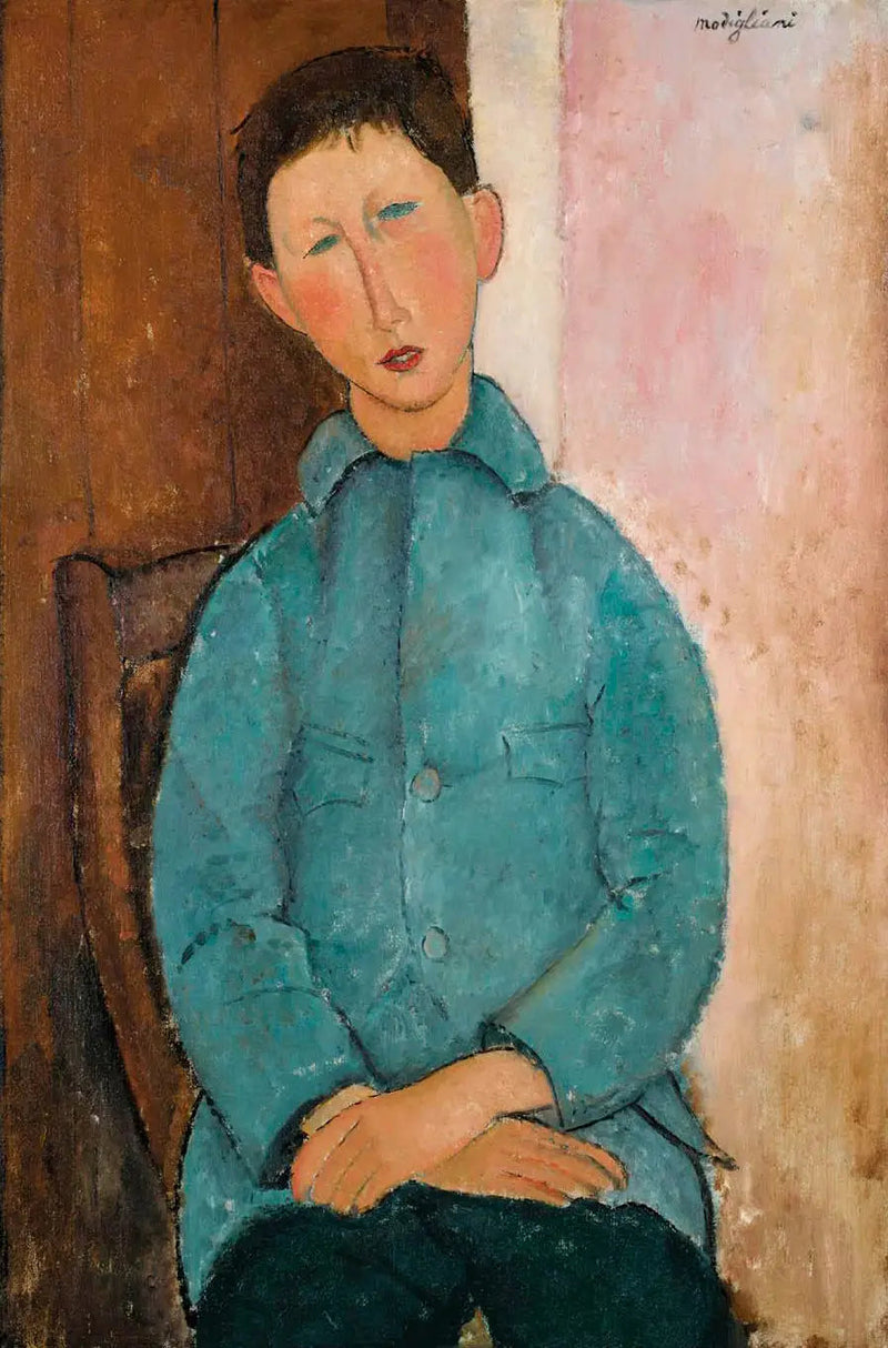 Poika sinisessä takissa - Amedeo Modigliani