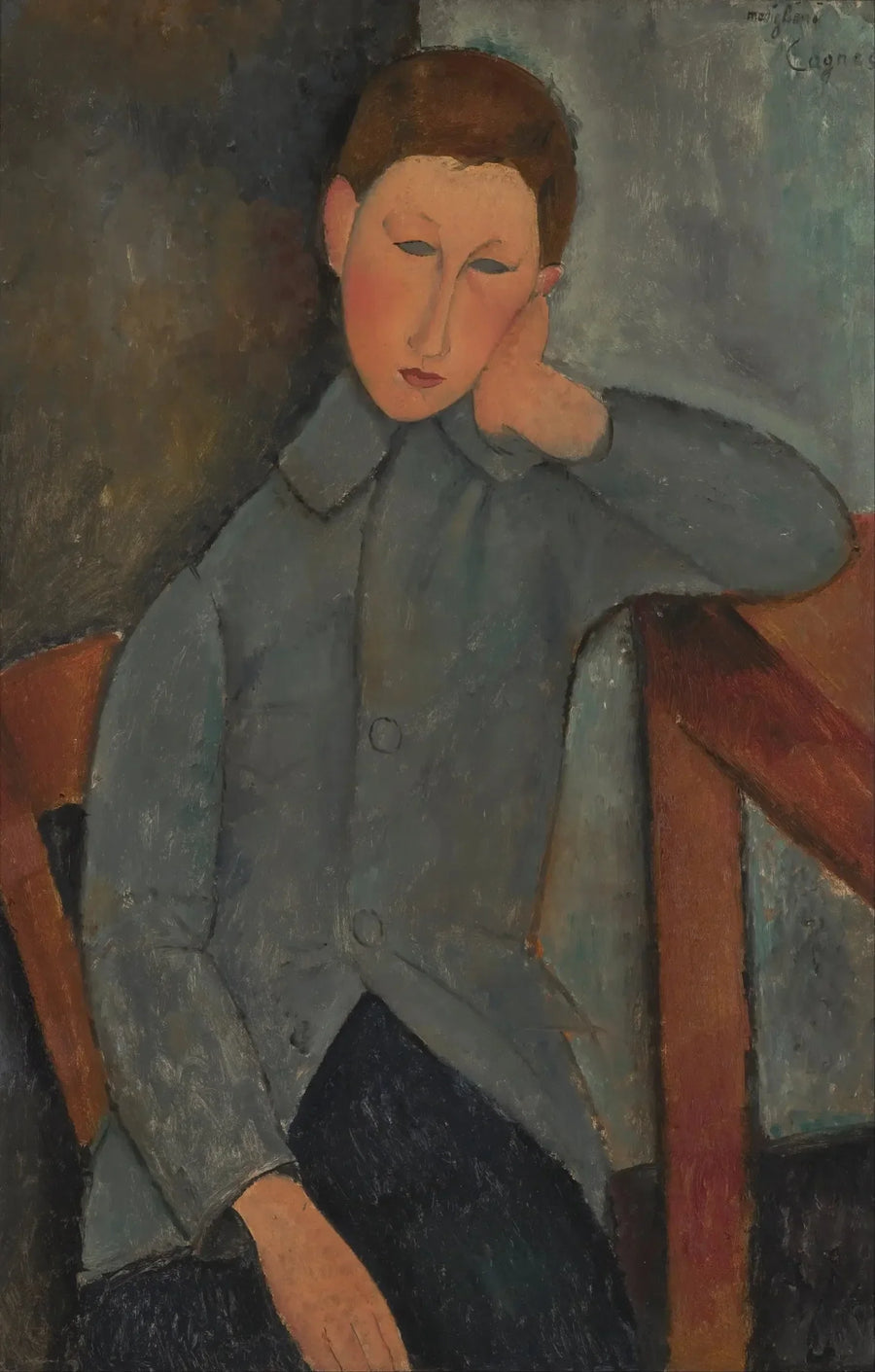Poika sinisessä takissa - Amedeo Modigliani