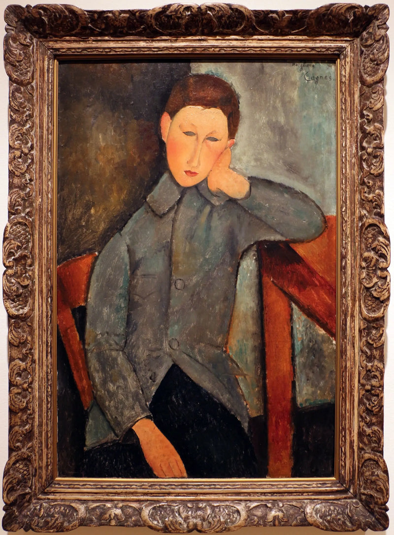 Poika sinisessä takissa - Amedeo Modigliani