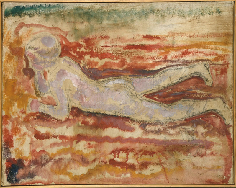 Poika makaa vatsallaan - Edvard Munch