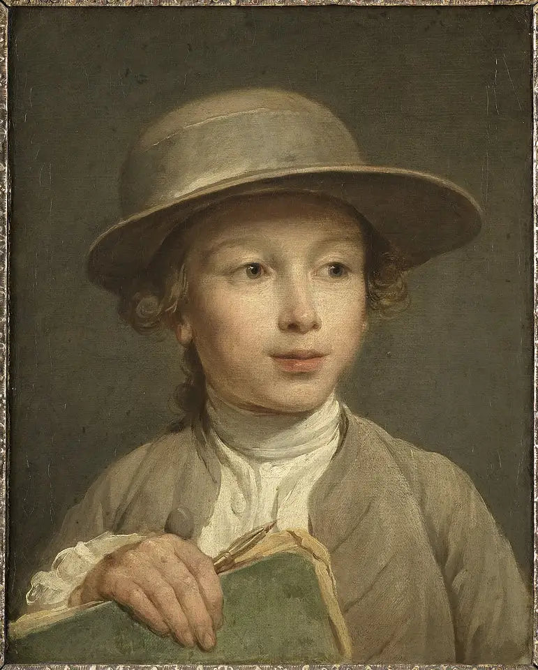 Poika piirustuskirjan kanssa - Nicolas-Bernard Lepicié