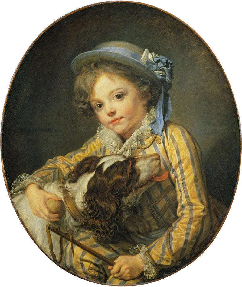 Poika koiran kanssa - Jean-Baptiste Greuze