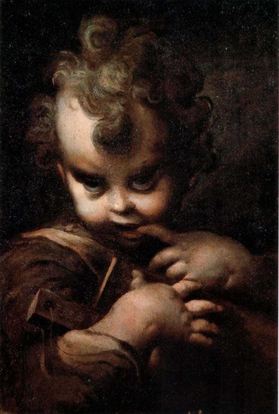 Poika, jolla sormi suussa - Parmigianino