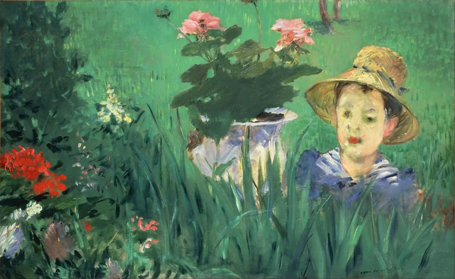 Poika kukkien keskellä (Jacques Hoschedé) - Édouard Manet