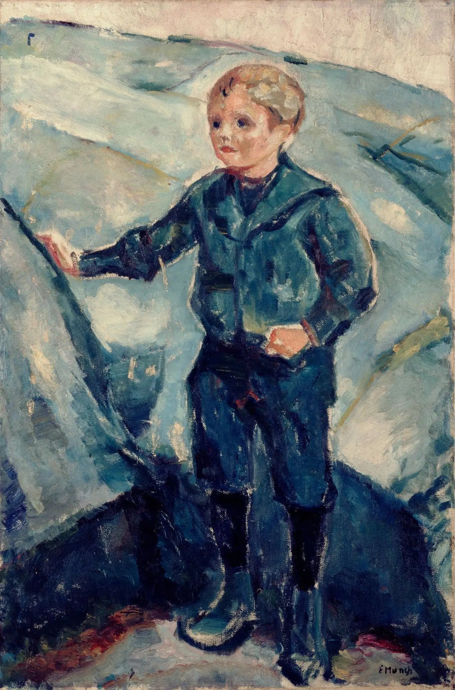 Poika kivisessä maisemassa - Edvard Munch