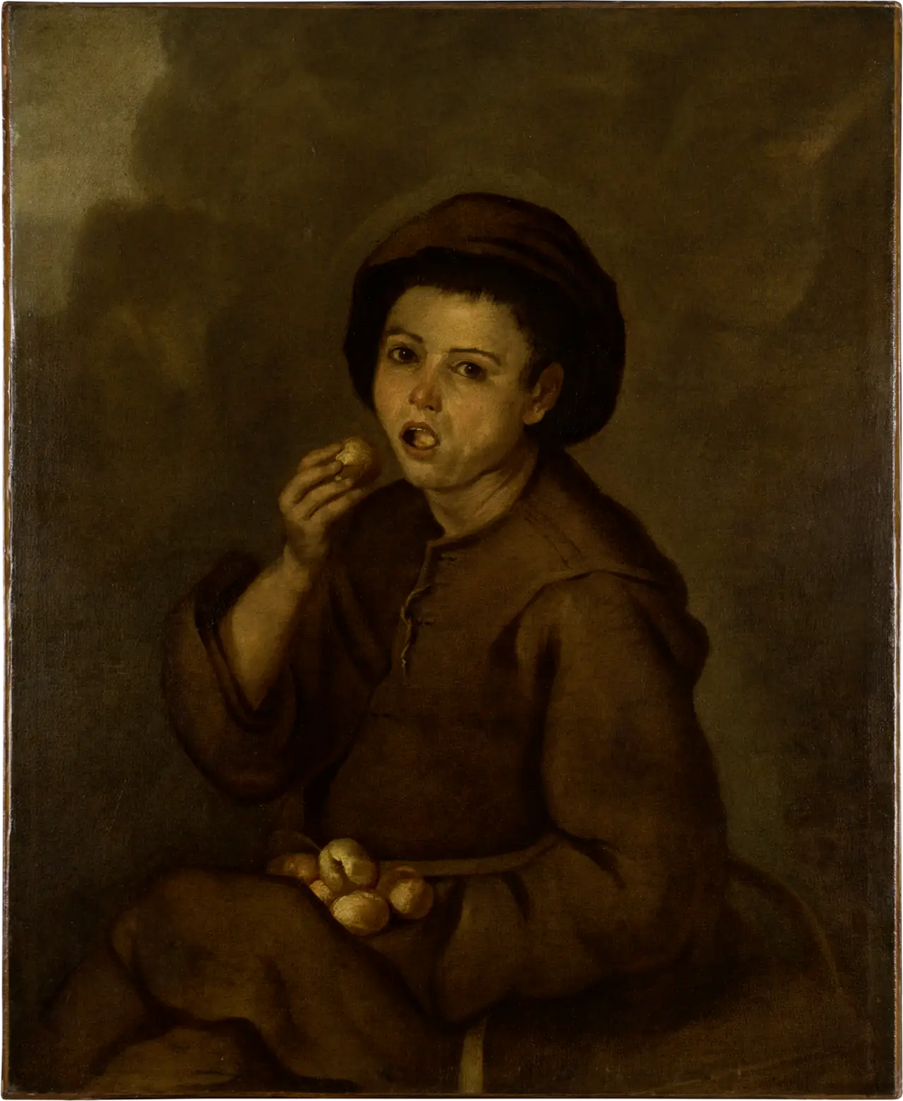 Garçon mangeant des pêches - Bartolomé Esteban Murillo - Alpha Reproduction