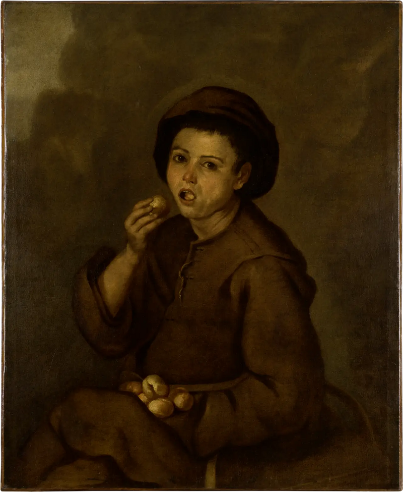 Poika syömässä persikoita - Bartolomé Esteban Murillo