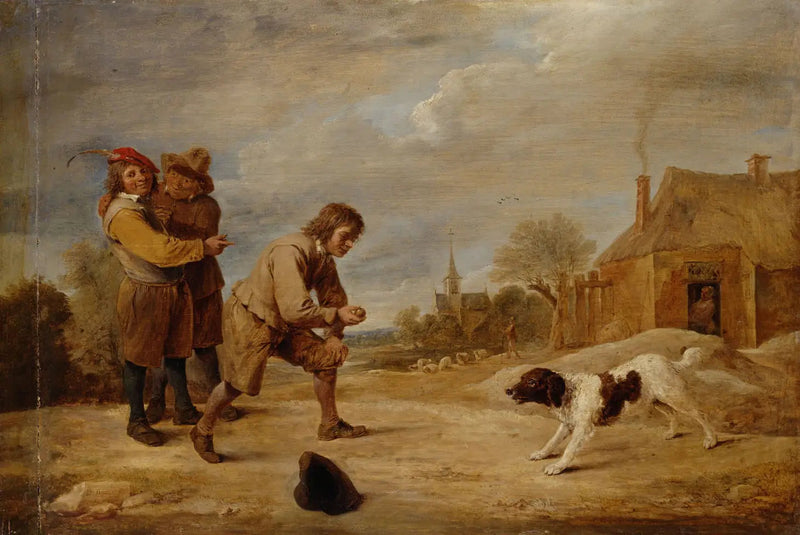 Poika maalaispoika koiransa kanssa - David Teniers nuorempi