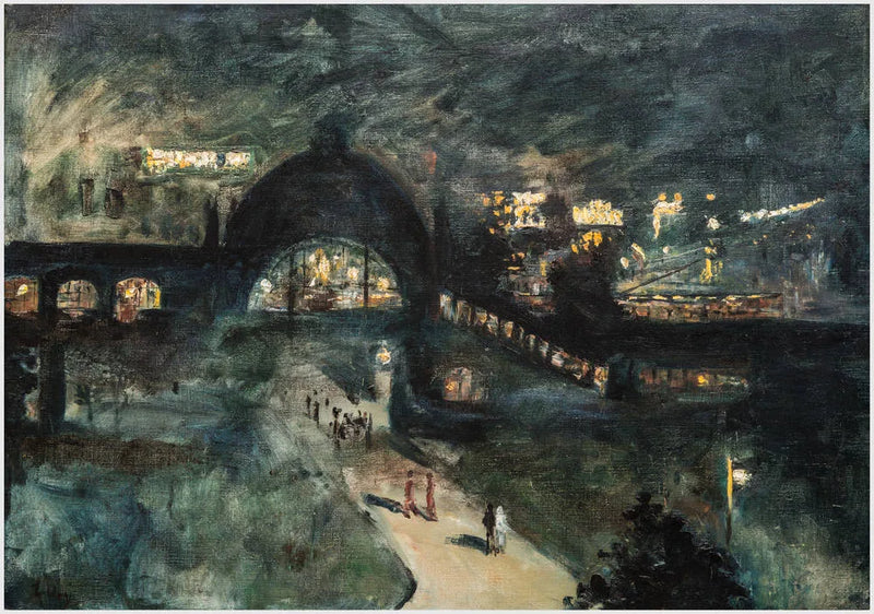 Nollendorfplatzin asema yöllä - Lesser Ury