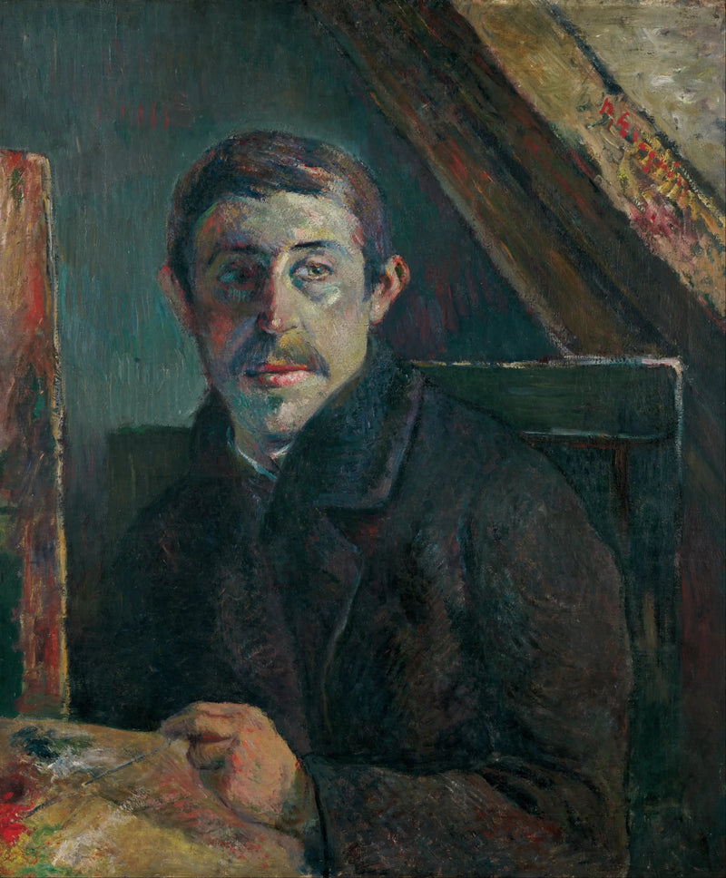 Gauguin maalaustelineensä edessä - Paul Gauguin