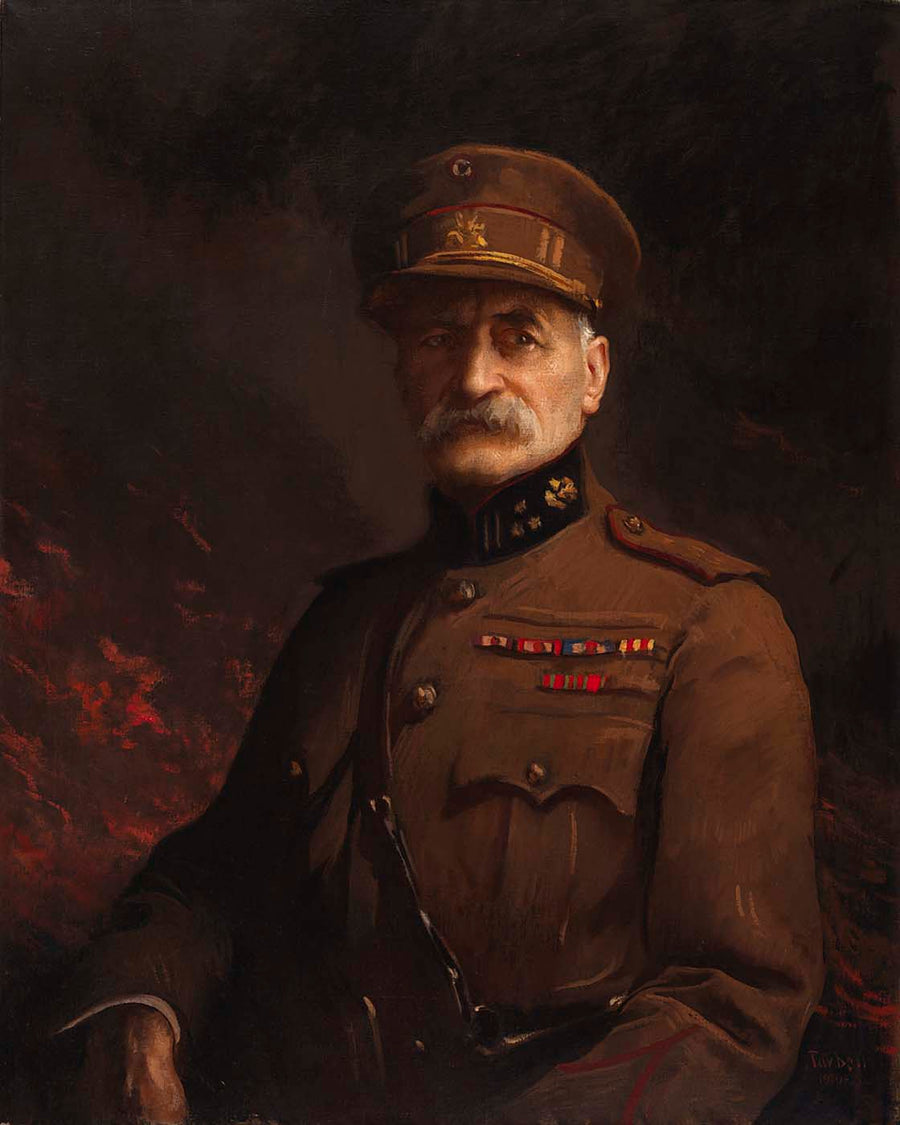 General Georges Leman, Commander of the Fortified Town of Liege - Edmund Charles Tarbell image 1 reproduction artisanale de tableau