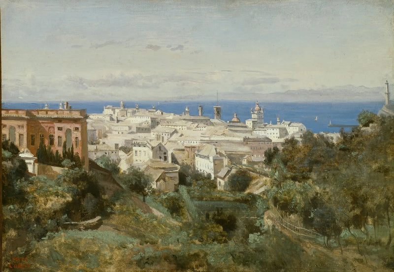 Genova, näkymä Acqua Sola -kävelykadulta - Jean-Baptiste Camille Corot
