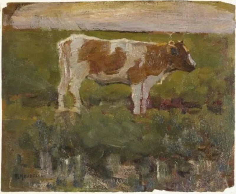Ruskea ja valkoinen hieho - Piet Mondrian