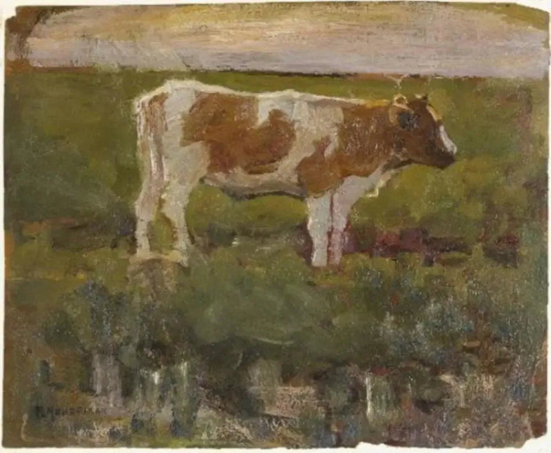 Ruskea ja valkoinen hieho - Piet Mondrian
