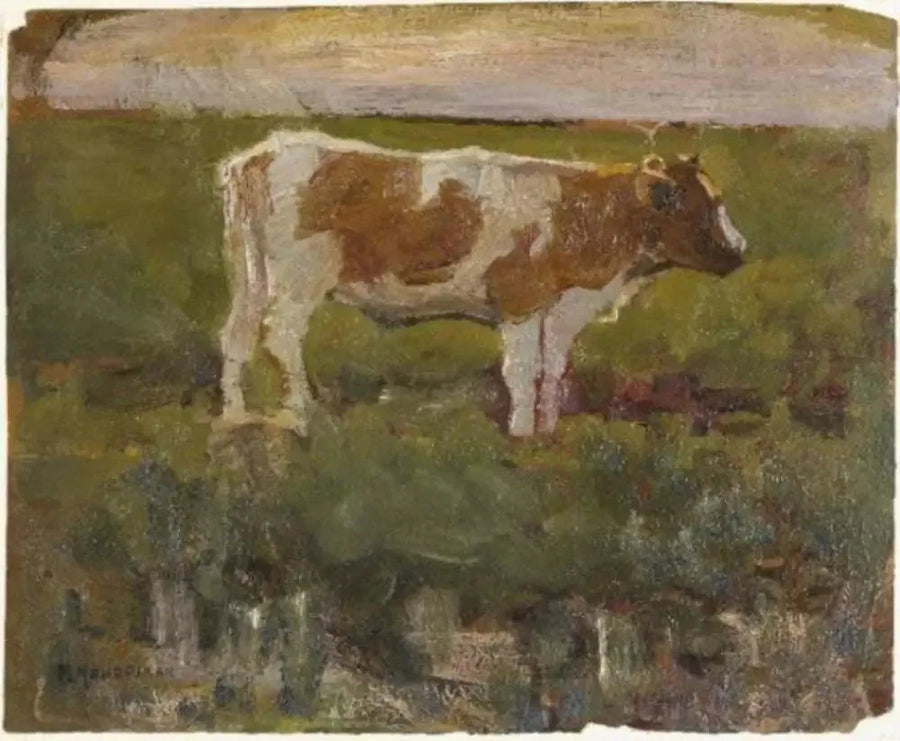 Ruskea ja valkoinen hieho - Piet Mondrian