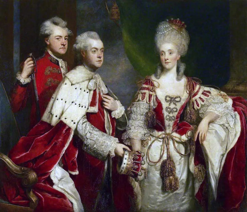 George, 2. kreivi Harcourt, hänen vaimonsa Elizabeth ja hänen veljensä William - Joshua Reynolds
