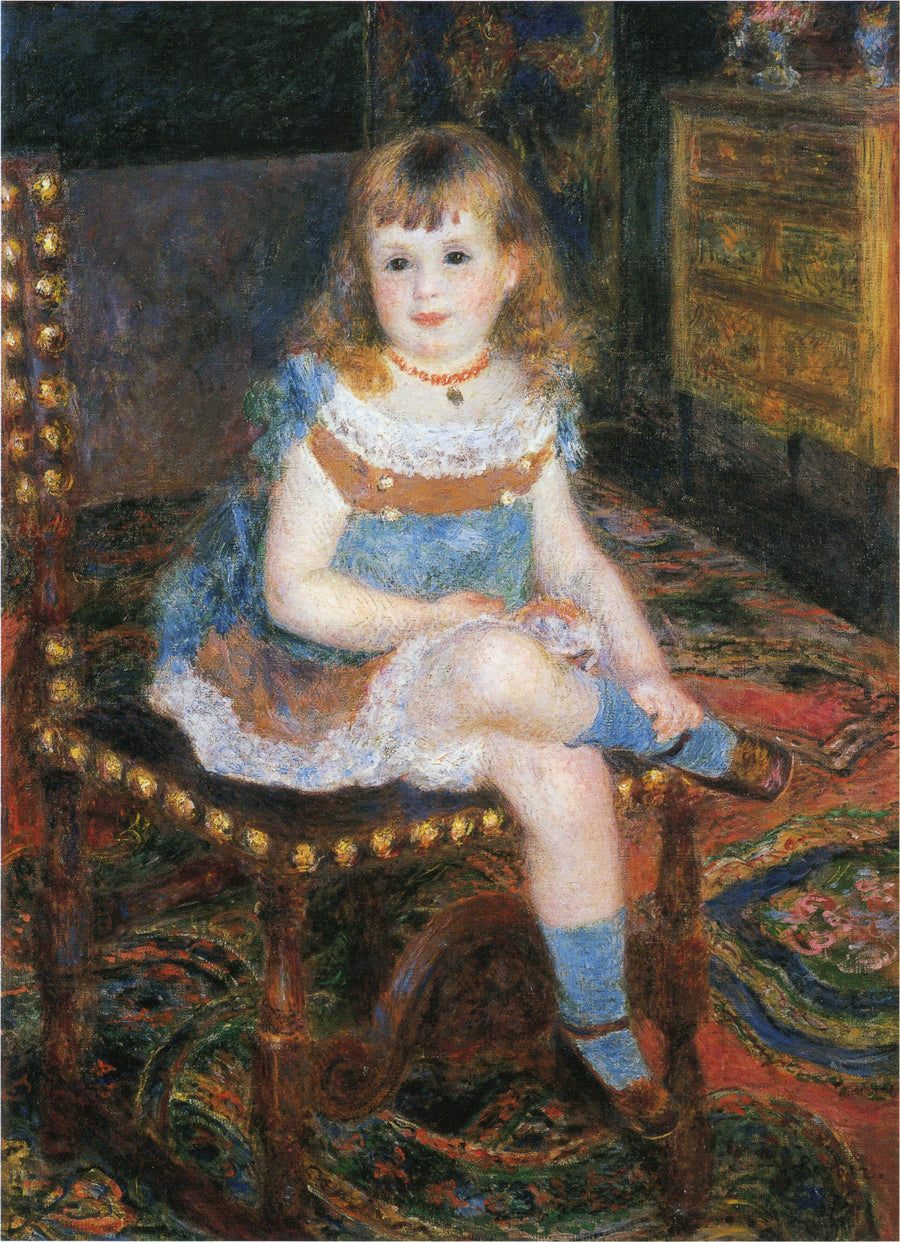 Neiti Georgette Charpentier istuu - Pierre-Auguste Renoir