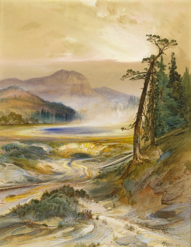 Geyser Excelsior, Yellowstonein puisto - Thomas Moran