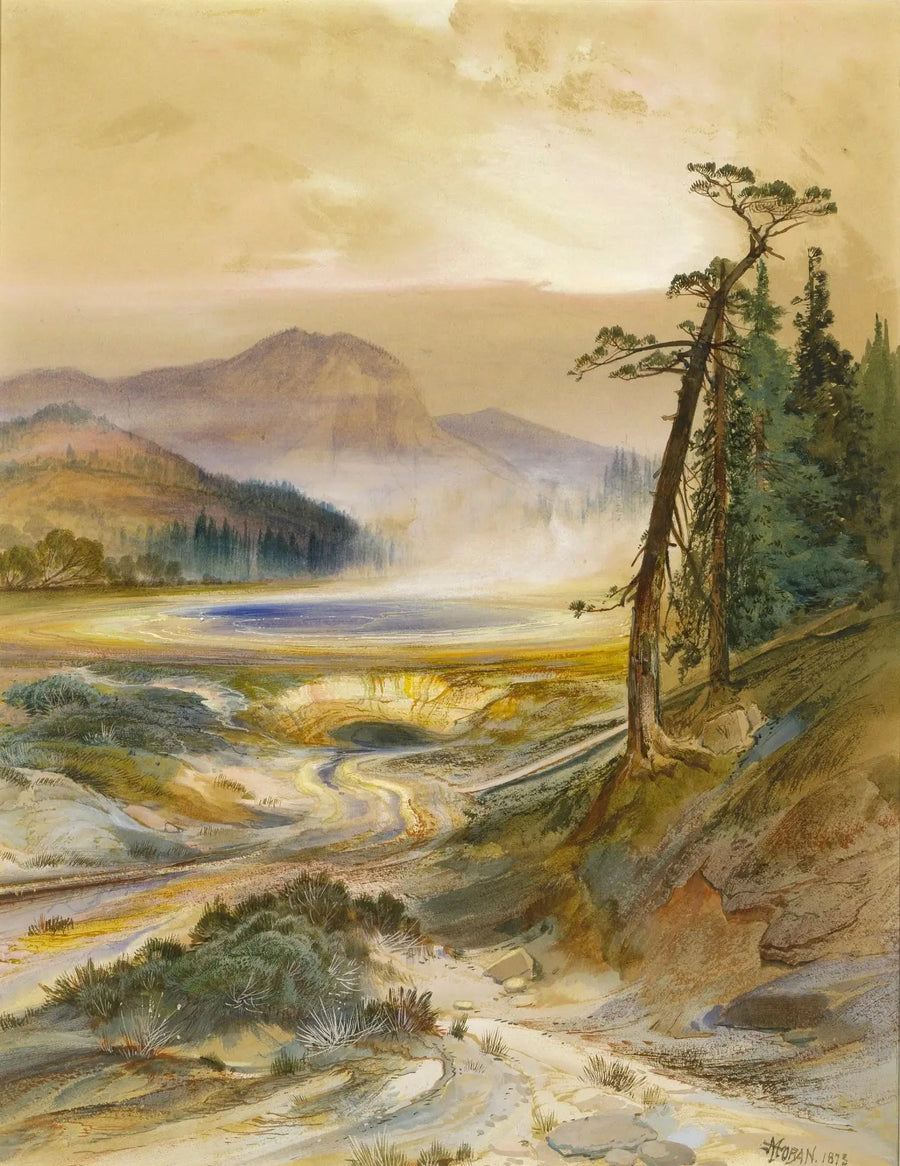 Geyser Excelsior, Yellowstonein puisto - Thomas Moran