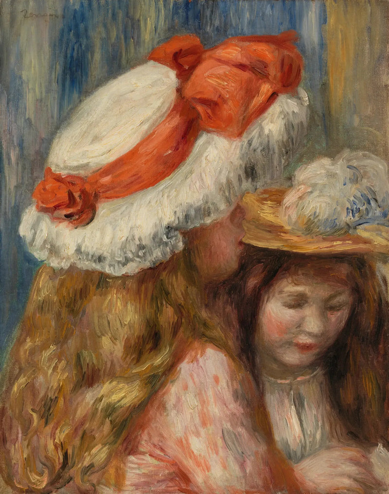 Hattupäiset tytöt (Jeunes filles aux chapeaux) - Pierre-Auguste Renoir