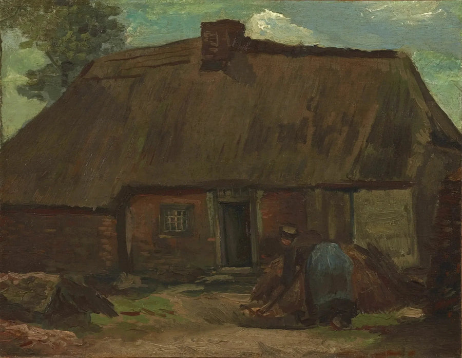 Mökki talonpojan kaivon kanssa - Vincent van Gogh