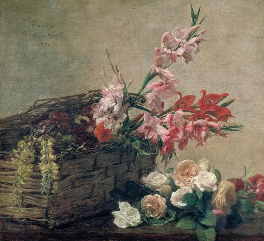 Glaïeulit ja ruusut - Henri Fantin-Latour