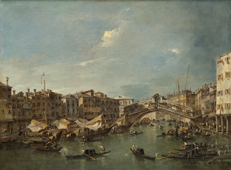 Grand Canal ja Rialto-silta, Venetsia - Francesco Guardi