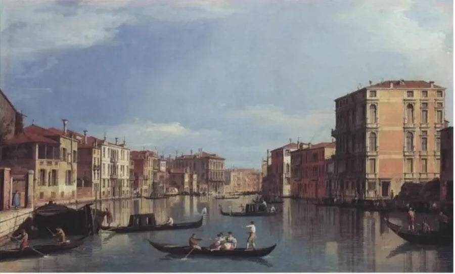 Suuri kanaali itään, Bembo-palatsista Vendramin-Calergi-palatsiin - Canaletto