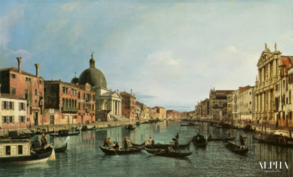 Grand Canal : vue du Sud-Ouest depuis la Chiesa degli Scalzi tonne Fondamenta della Crose le - Canal Giovanni Antonio - Reproductions de tableaux et peintures haut de gamme