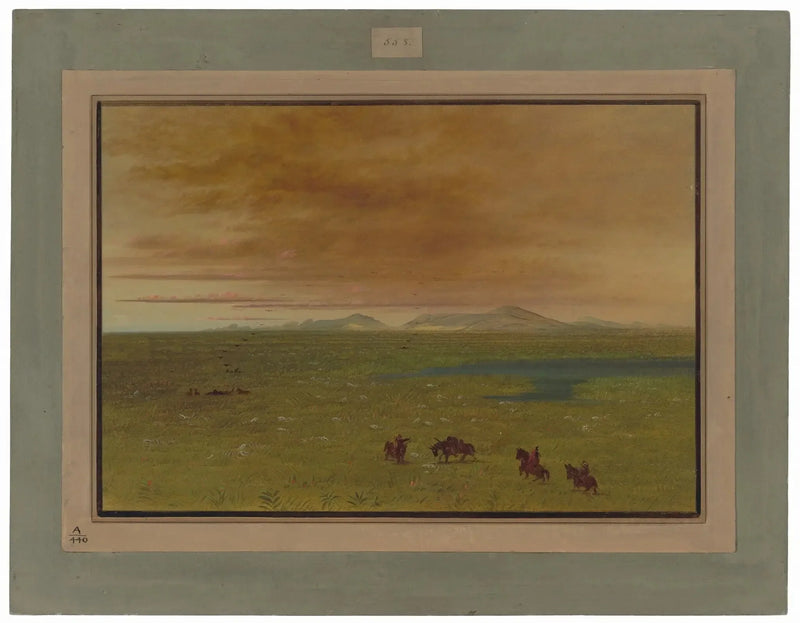 Suuri pesula, Pampa del Sacramento - George Catlin