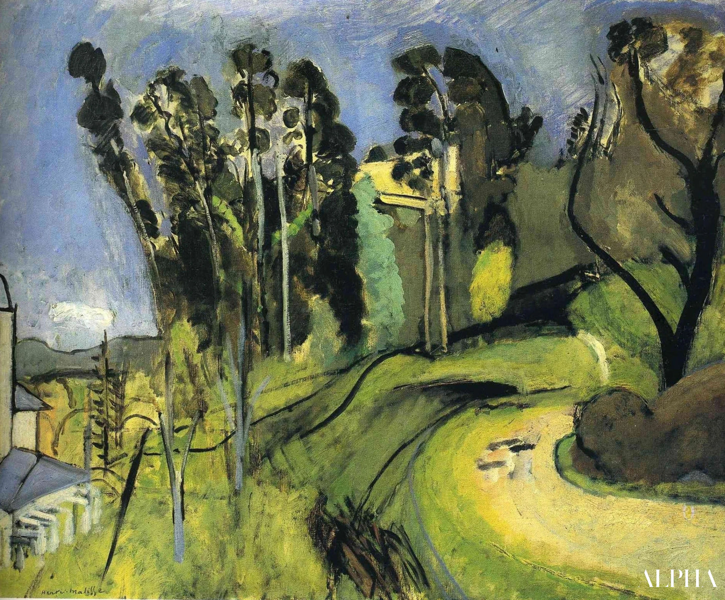 Grand Paysage Mont Alban - Matisse - Korkealaatuiset taulujen ja maalauksien reproduktiot